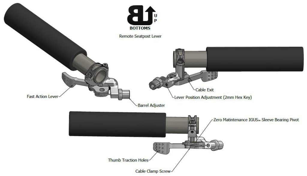 Mountain Bike Dropper Lever | Precision Machined Aluminum